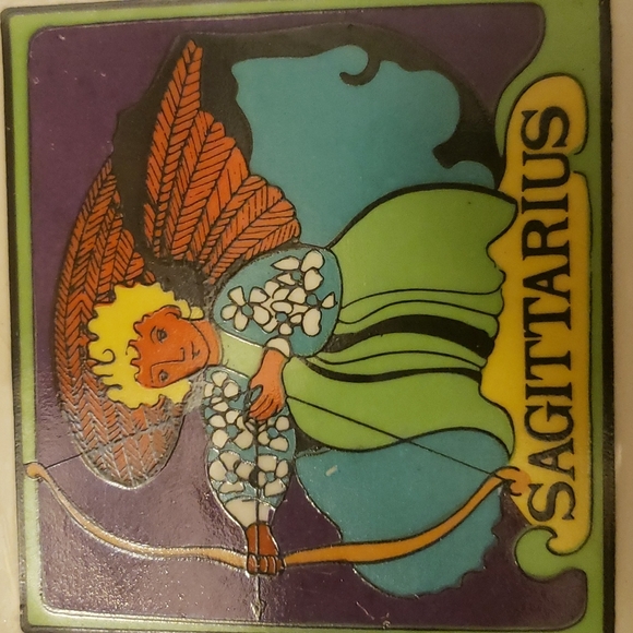 Sagittarius 5" Square Trinket / Candy / Jewelry Ceramic Dish - Picture 14 of 16